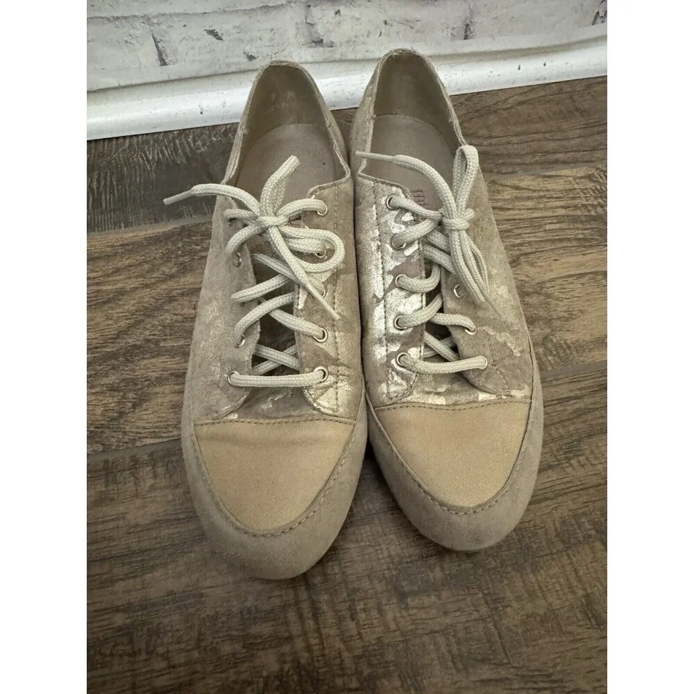 Munro American 9M Petra Taupe Camouflaged Walking Shoe‎ Sneaker Comfort Suede